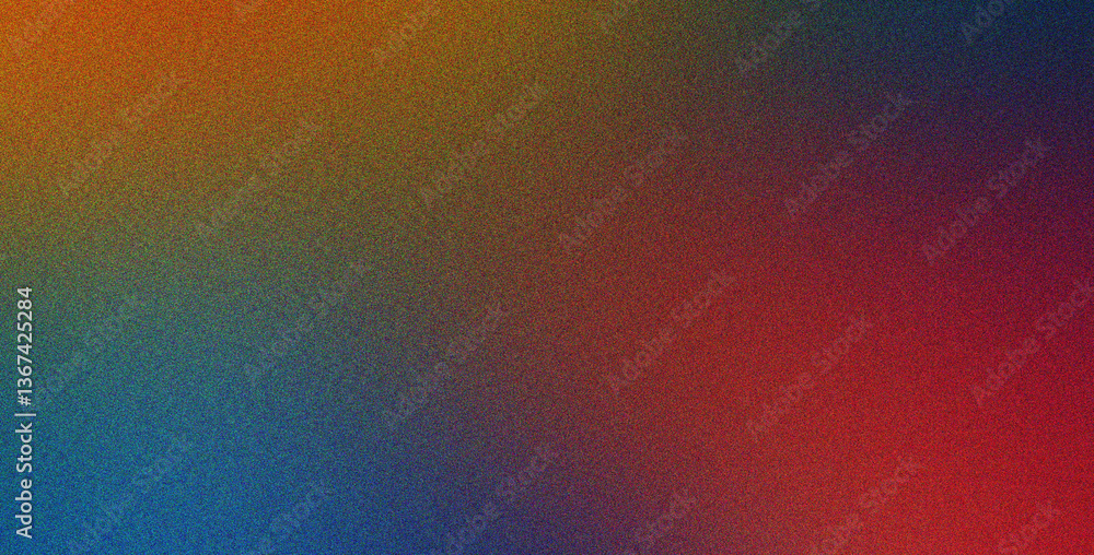 Aufkleber abstract red cyan yellow style with noise texture and effect blur gradient, soft, digital
