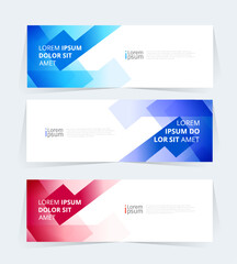 Fototapeta premium Geometric banner design with Vector presentation template.