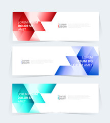 Fototapeta premium Geometric banner design with Vector presentation template.