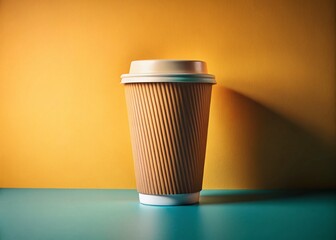Coffee Cup Outline: Minimalist Drink Beverage Logo Design for Cafe, Restaurant & Website