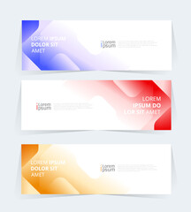 Geometric banner design with Vector presentation template.