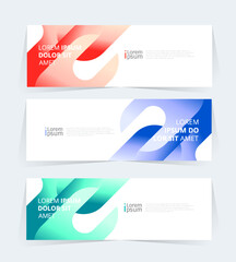 Geometric banner design with Vector presentation template.