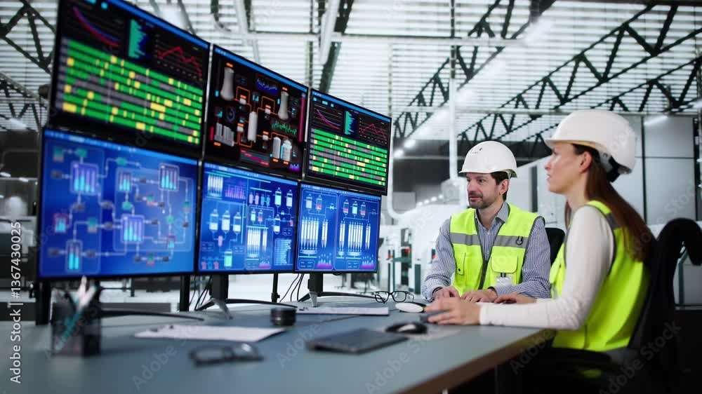 Poster Operator And Engineer Monitor SCADA System