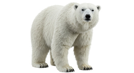 Isolated Standing Polar Bear
