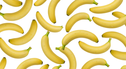 Isolated Seamless Pattern of Bananas