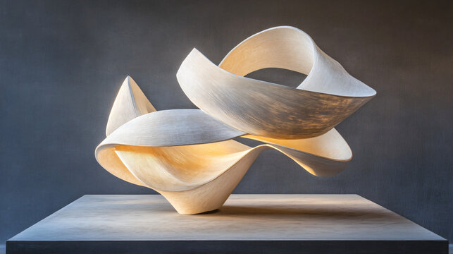 An intricate multidimensional wooden sculpture showcasing layered elements with a unique design that captivates the viewer?s attention.
