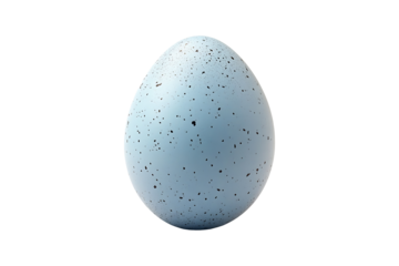 Blue egg Isolated on White and Transparent Background PNG Image.