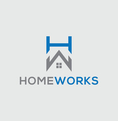 HW Home vector logo concept design