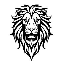 Fototapeta premium Majestic Lion Crest: A powerful and bold lion crest, embodying strength and regality, perfect for adding a touch of wild elegance to any design.