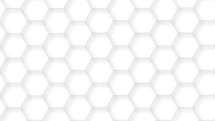 Naklejka premium Abstract white 3d hexagon light creative digital concept vector surface tile and mosaic background . multicolor hexagon geometric honeycomb texture background. creative decorative element fabric.