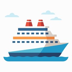 Fototapeta premium ship vector illustration