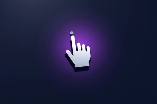 Minimalist digital cursor hand pointer