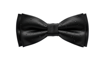 Isolated Wet Black Bow Tie
