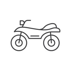 Fototapeta premium Atv icon in line stroke flat style. Quad bike vector illustration on isolated background. Transport sign business concept.