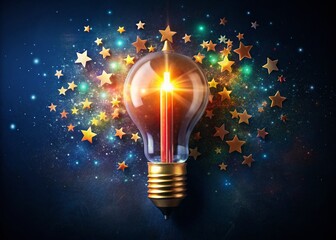 Creative Idea: Pencil, Lightbulb & Stars - Inspiring Portrait Photography