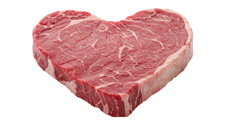 Isolated Heart Shaped Steak