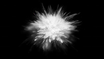 Fototapeta premium White Powder Explosion Against Black Background