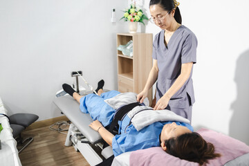 traction neck therapy, physical therapy, professional provides physical therapy focusing on neck...