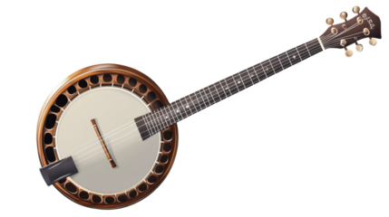 acoustic guitar isolated on white