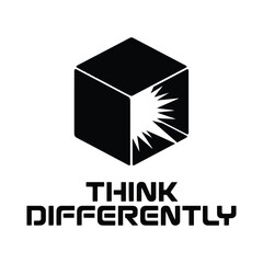Think Differently T Shirt Design Think Outside the Box