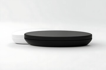 Elegant Black and White Cosmetic Packaging Mockup