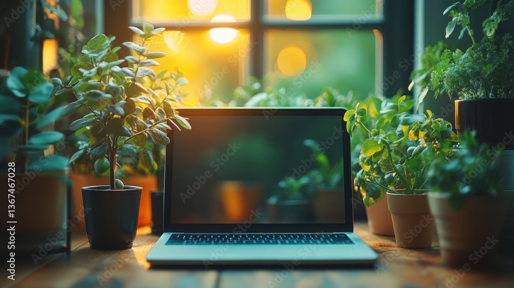 Aufkleber using laptop computer with blank display on wood table businessman typing laptop