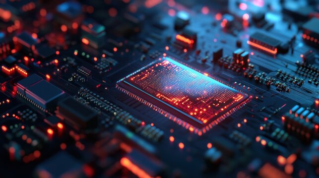 Machine Learning Chip Processing Big Data &ndash; Image.