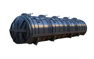 Modern septic tank on transparent or white background