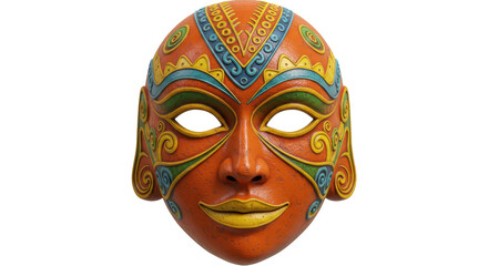Isolated Ornate Tribal Mask