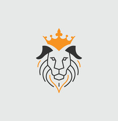 Lion vector logo and monogram design concept