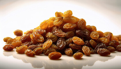 Obraz premium A pile of premium quality raisins neatly arranged