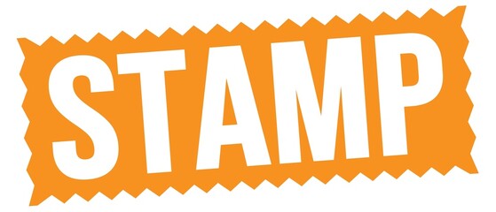 STAMP text written on orange stamp sign.