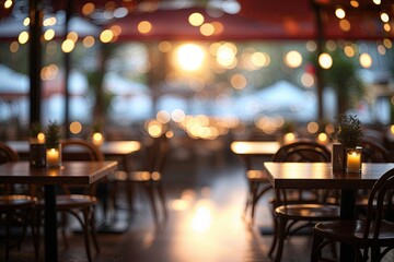 Blurry Haze Background of a Soft Focus Restaurant Bistro Venue