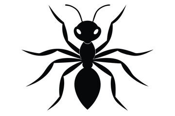 Ant Vector Silhouette Illustration 
