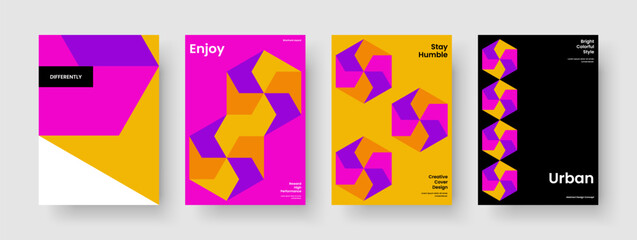 Obraz premium Creative Business Presentation Template. Geometric Report Layout. Modern Book Cover Design. Poster. Banner. Brochure. Flyer. Background. Portfolio. Pamphlet. Journal. Handbill. Brand Identity
