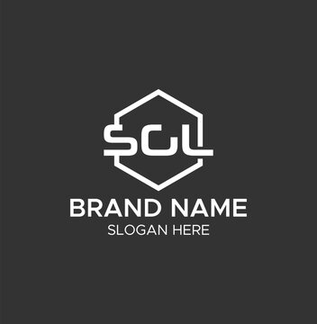 SGL monogram logo with vector template design