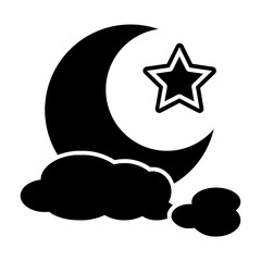 Ramadan and Eid al-Adha glyph icon