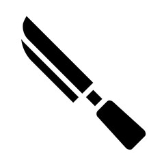 butcher knife solid icon