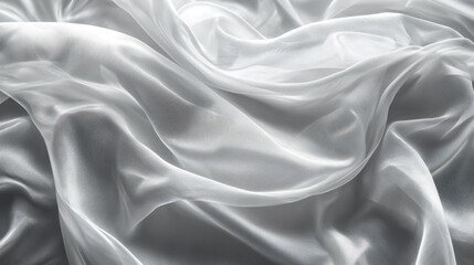 Obraz premium wrinkled transparent plastic wrap film texture white abstract background