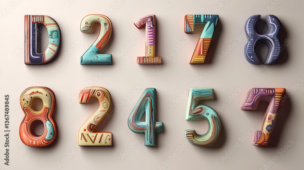 Fototapete font alphabet with drop shadow on background. flat vector illustration. isometric abc. 3d letters, n