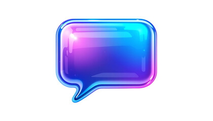 3D glossy gradient speech bubble icon png