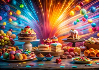 Fototapeta premium Delicious Sweets & Cakes Long Exposure Photography