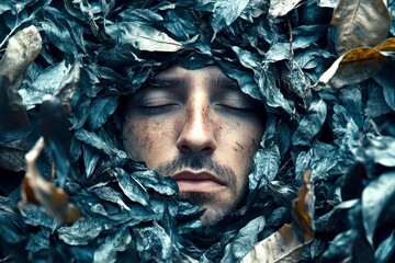 Seasonal affective disorder - cause of depression: abstract image of health condition. Deep sadness. Metaphorical seasonal affective disorder emotions of a loss of pleasure or interest.