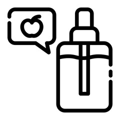 fruit flavored vape liquid cut line icon