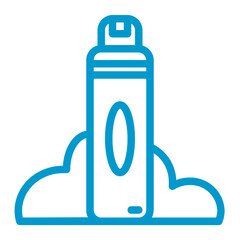 vape and smoke color icon