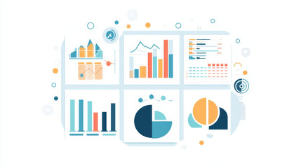 Isometric presentation business infographics template with 4 options. Business data visualization, digital marketing, strategy, marketing, technologies. Process chart. Creative concept for infographic