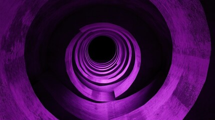 Obraz premium Purple Concrete Spiral Tunnel
