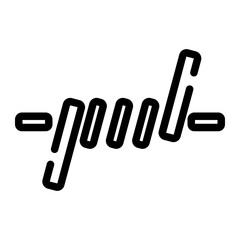 coil cut line icon
