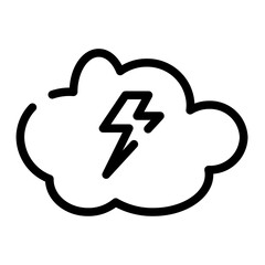 electric smoke cut line icon