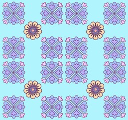 Decorative ethnic pattern for wallpaper 